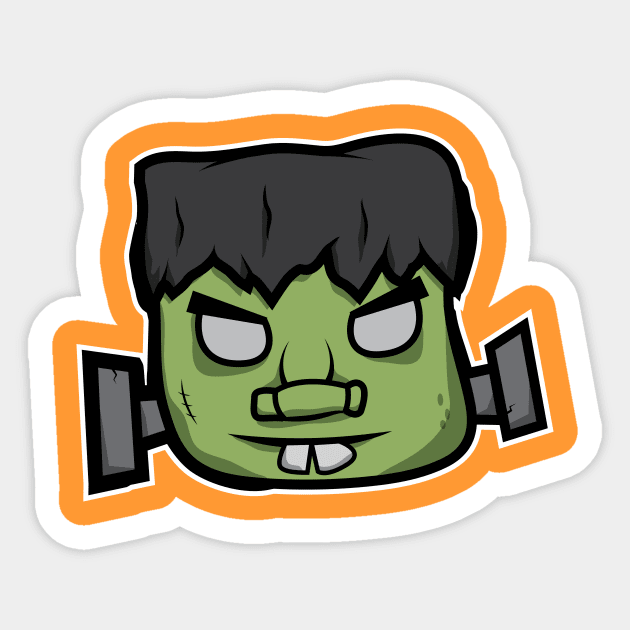 Frankenstein T-Shirt Sticker by UnluckyDevil